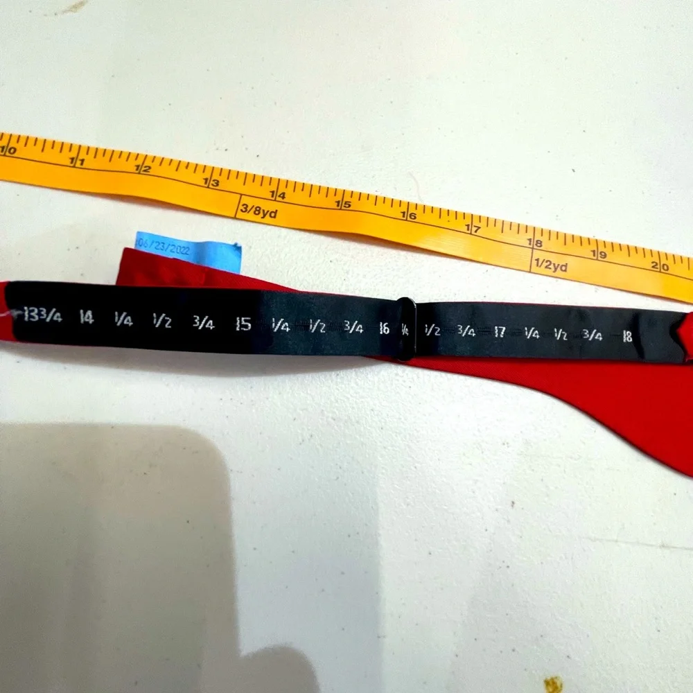 Fire Engine RED Tommy Hilfiger 100 % silk Bow Tie
